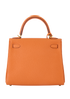Kelly 25 in Retourne Togo Orange, back view